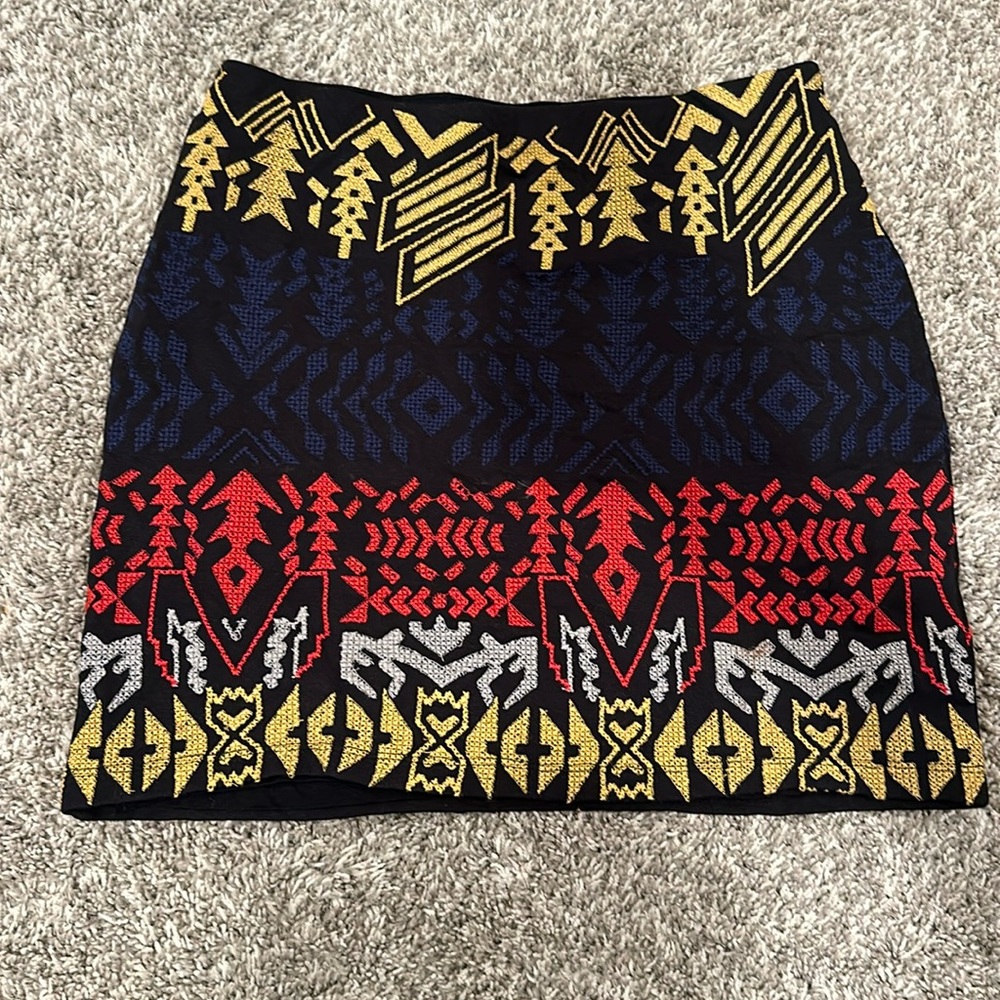 Aztec or Santa Fe style pattern skirt.